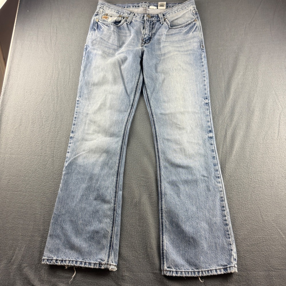 Cinch Silver Label Jeans Men's 31x32 (Fits 33x32) Blue Slim Straight Distressed
